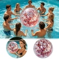 thumbnail image 2 of WEIOUKC Inflatable Beach Balls Bulk, 16" Glitter Pool Toys Balls for Summer Beach Pool Party, Swimming Pool Game Water Beach Toys Party Favor Summer Luau Decoration Essential Blow Up Beach Ball, 2 of 5