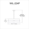 thumbnail image 2 of Dainolite WIL-224P-AGB-WH White Pendant, 2 of 3