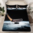 thumbnail image 2 of Castle Fairy Boys Ice Hockey Print Queen Sheet Sets,Sport Gamer Bed Set, 2 of 7