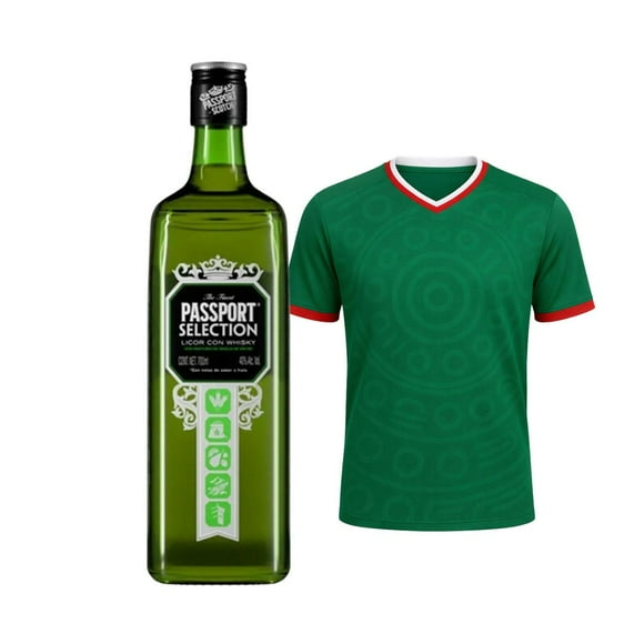 Licor Con Whisky Passport Selection 700 ml + Jersey Verde M