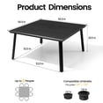 thumbnail image 2 of Crestlive Products 57" Outdoor Aluminum Patio Dining Table for 6-8 People with Umbrella Hole, Weather Resistant Outdoor Dining Table for Backyard, Patio, Garden, Black, 2 of 5