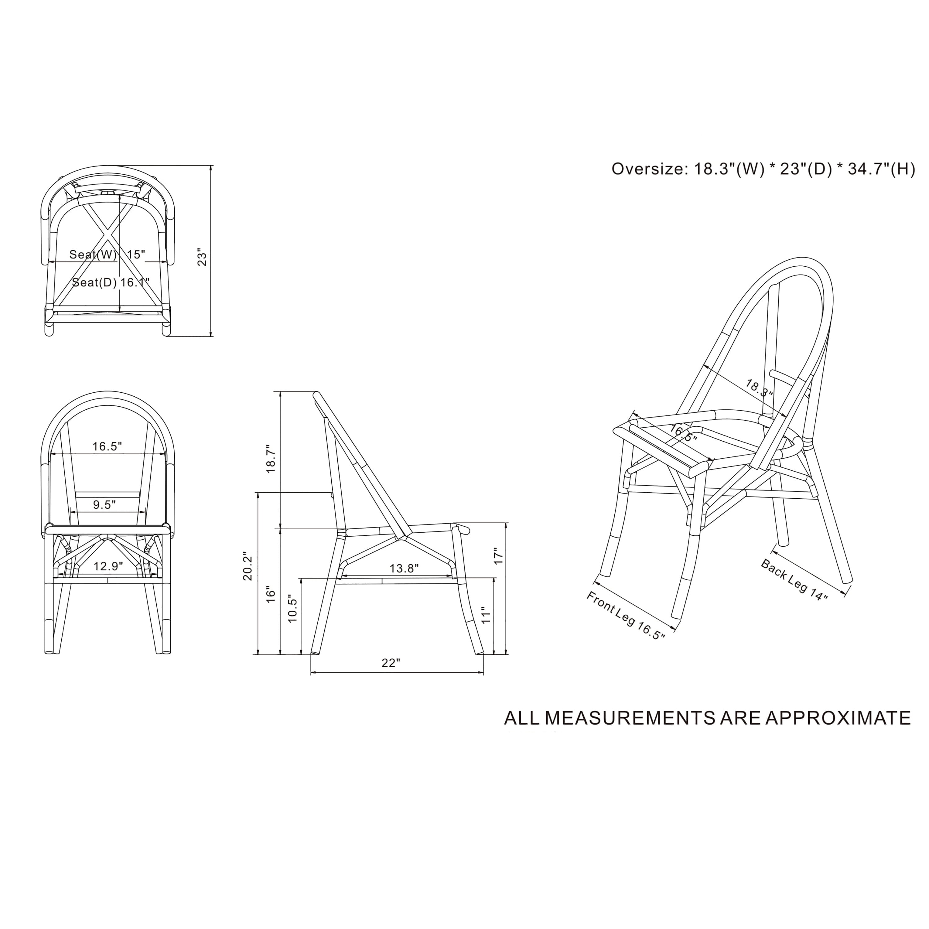 Furniture of America Tahit Outdoor Dining Chair - Faux Rattan - Set of 2 - Armless - Pink