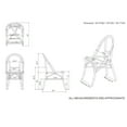 thumbnail image 4 of Furniture of America Tahit Outdoor Dining Chair - Faux Rattan - Set of 4 - Armless - Green, 4 of 9