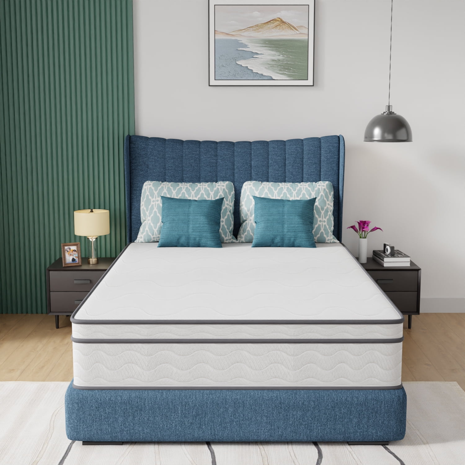 12 Inch Full Mattress with Innerspring and Foam/Medium Firm Spring Mattress Full Size Mattress in a Box Cool Sleep Pressure Relief