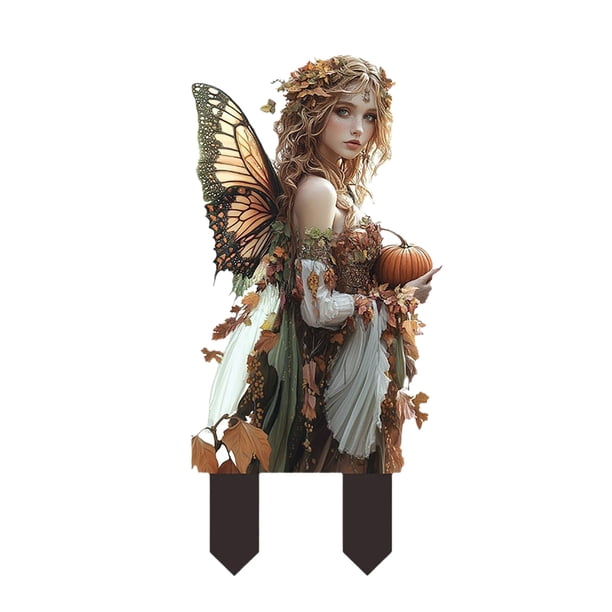 Maceta bohemia con decoración de hadas Accesorios para macetas de jardín de hadas Tapón acrílico para el suelo Calabaza de hadas Adornos para el jardín Cartel decorativo para macetas y jardines