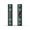 Altec Lansing ALPDUOBK000R Power Duo 240-Watt-RMS Bluetooth Tower Set With Led Lights And Remote, Factory Recertified