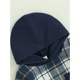 thumbnail image 6 of Wassery Baby Boys Fall Winter Hooded Jumpsuit Long Sleeve Plaid Warm Romper Bodysuits 6 12 18 24 Months Infant Playsuits, 6 of 9