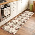 thumbnail image 3 of Vintage Pink Red Floral Large Area Rugs for Bedroom Living Room, Soft Non Slip Carpet Bedside Rug, Farmhouse Flower Green Leaf Rectangular Floor Cover Kitchen Accent Rug 2'x6' for Dining Room/Office, 3 of 9
