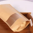 thumbnail image 5 of Olurrisa Stand Up Pouch Bags, 50 Pack Kraft Paper Zip Lock Pouches with Matte Window and Tear Notch Resealable Bags for Small Business Home Use, 5 of 10