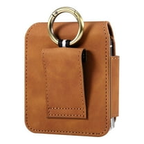 TECH CIRCLE for Samsung Galaxy Z Flip 5/4/3 Phone Pouch Holster Belt Case, Leather Pouch with Belt Clip for Phone Holster Case for Motorola Razr Plus, Moto Razr  2023, Galaxy Z Flip 5/4/3/2 - Brown