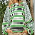 thumbnail image 2 of WEAIXIMIUNG Chandail en Molleton Surdimensionné pour Femmes Zip Motif Assorti Col Rond Pull Ample Manches Longues T-Shirt Haut, 2 of 8