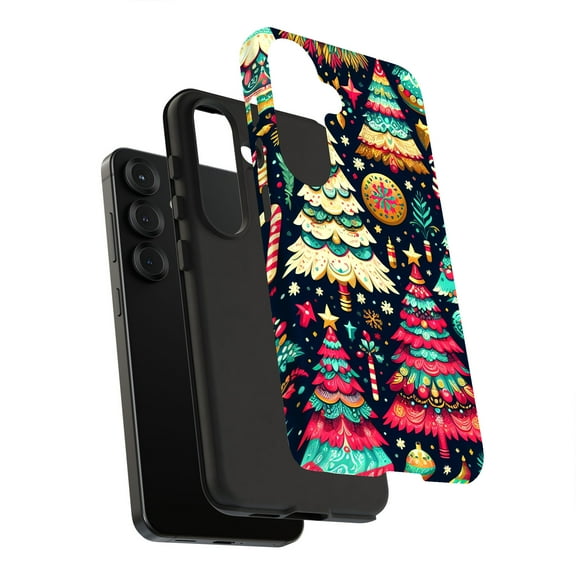 For Samsung Galaxy S20, Dual-Layer, Xmas Trees Print, USA