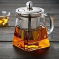 thumbnail image 1 of Heat Resistant Glass Teapot With Stainless Steel Infuser Tea Pot Container, 1 of 5
