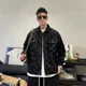 thumbnail image 5 of Chaquetas de mezclilla para hombre, abrigo vaquero de celosía de moda para hombre, ropa holgada de marca Y2k, diseñador, tela elástica, nueva entrega rápida, 5 of 5