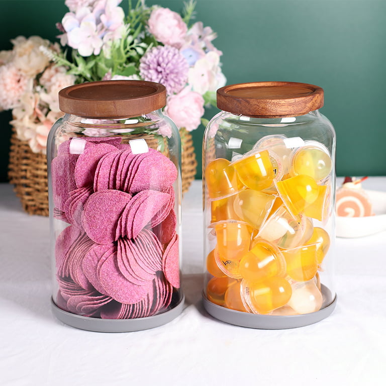 Set of 2 Large Glass Mason Jar with Lid (3 Liter) | Airtight Glass Storage  Container for Food, Flour, Pasta, Coffee, Candy, Dog Treats, Snacks & More