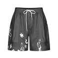 thumbnail image 5 of Teissuly Women Summer Illustration Lace Up Elastic Pocket Casual Shorts, 5 of 5