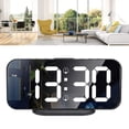 thumbnail image 1 of Digital Alarm Clock, 6.7 Inch LED Mirror Clock, LED Clock For Bedroom, Modern Mirror Desk Wall Clock, Electronic Desktop Clock With 3 Adjustable Brightness, 12/24H Display, 1 of 8
