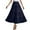 Navy, variant on Long Skirts for Women Boho Maxi Skirt Winter Swing Tiered A-Line Elastic High Waist Dress with Pockets Fashion