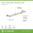 thumbnail image 6 of Dia 24" Double Wall-Mounted Towel Bar in Brushed Bronze, 6 of 7