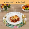thumbnail image 4 of Summer Botanical Round 15 Inch Placemats Set of 6, Tropical Cactus Succulents Gray Plaid HeatResistant Non Slip Place Mats for Dining Table, Wipeable Braided Kitchen Table Mats for Housewarming, 4 of 9