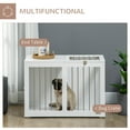 thumbnail image 4 of PawHut 31.5" Dog Crate Furniture with Double Doors, for Medium Dogs, White, 4 of 10