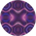 thumbnail image 1 of Ahgly Company Indoor Round Patterned Dark Orchid Purple Area Rugs, 4' Round, 1 of 6