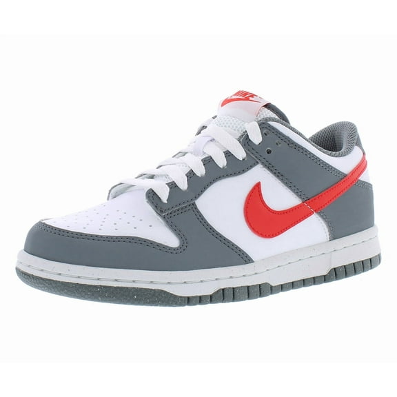 Nike Dunk Low NN GS Boys Shoes Size 5.5, Color: Smoke Grey/Light Crimson/White