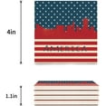 thumbnail image 3 of RYLABLUE Independence Day American Flag Set of 8 Coaster for Drinks, Absorbent Ceramic Stone Coasters Cup Mat with Cork Base for Home Kitchen Room Coffee Table Bar Decor, 3 of 4