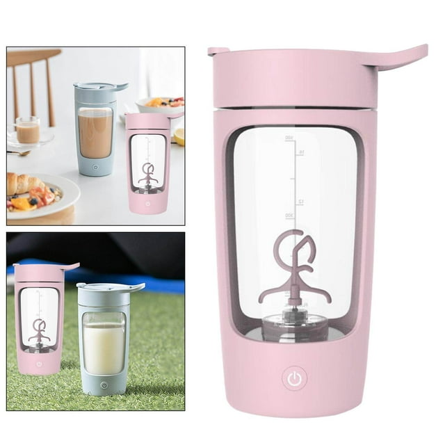 Premium Electric Protein Shaker Bottle, Powerful Mixer Tritan - BPA Free Mixer Cup Pink