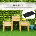thumbnail image 3 of Garden Pots Outsunny Raised Garden Bed Set of 3, Wooden Elevated Planter Box with Legs and Bed Liner, for Backyard and Patio to Grow Vegetables, Herbs, and Flowers, Natural,Outdoor Garden Planters, 3 of 9