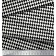 thumbnail image 3 of Soimoi Black Cotton Duck Fabric Diamond Geometric Print Fabric by Yard 42 Inch Wide, 3 of 3