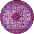 thumbnail image 1 of Ahgly Company Indoor Round Persian Purple Traditional Area Rugs, 5' Round, 1 of 4