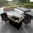 thumbnail image 4 of Four Seasons Courtyard Wilmette Firepit Woven Wicker with Stone Top, 4 of 6