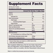 Snap Supplements Beet Chews for Circulation & Blood Pressure Support, Berry Flavor, 60 Count