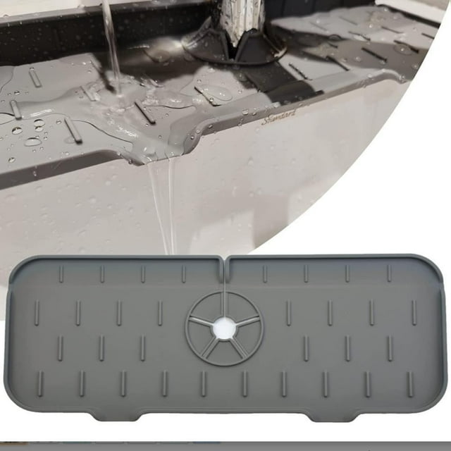 Protector contra salpicaduras para fregadero de grifo de cocina, alfombrilla de silicona para recoger agua, almohadilla de drenaje para fregadero detrás del grifo, alfombrilla de secado de g