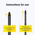 thumbnail image 4 of Carbon Fiber Invisible Selfie Stick Adjustable Extension Rod For Insta 360 X3 / One X2 Go 2 Selfie, 4 of 5
