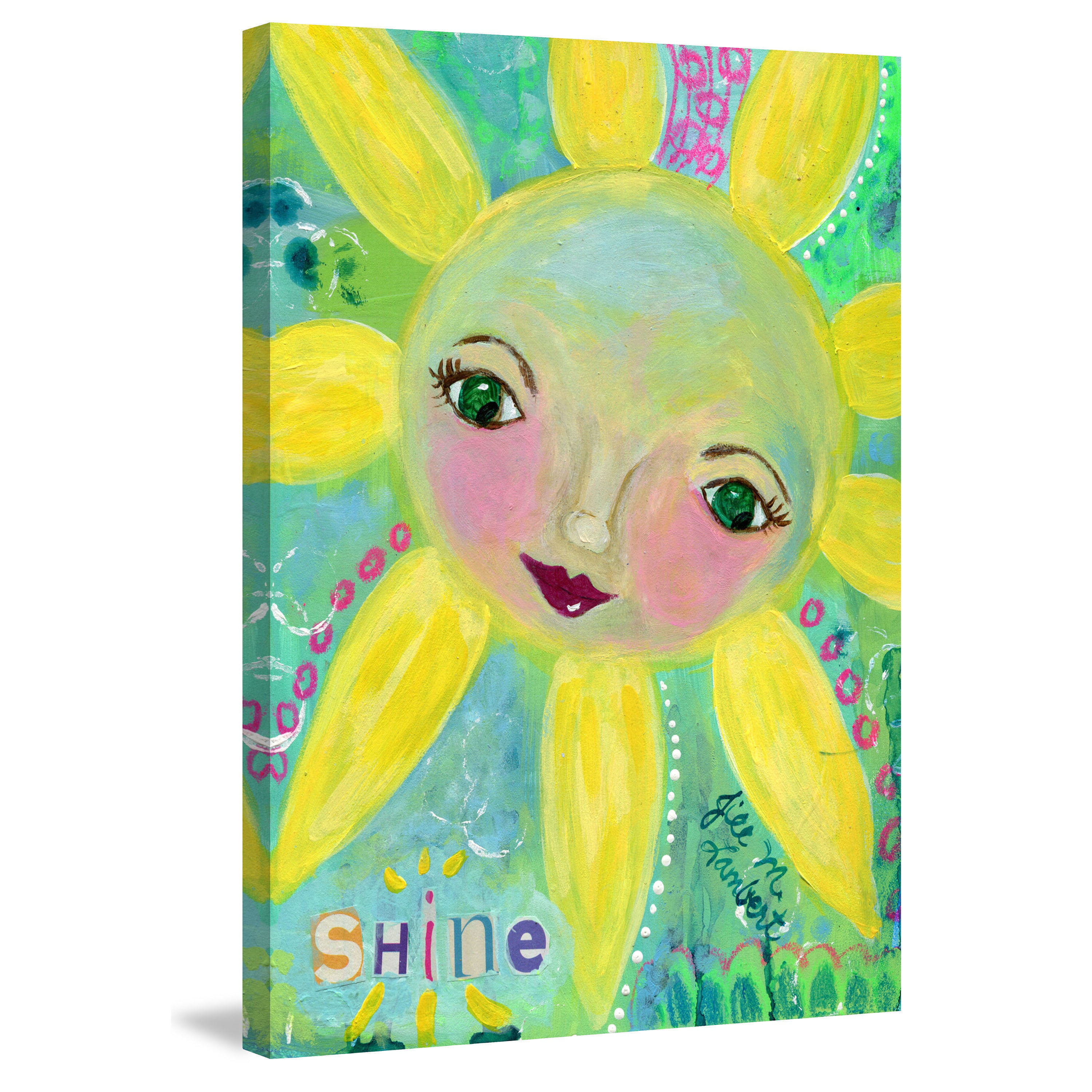 Marmont Hill Sun Face Shine By Jill Lambert Painting Print On Wrapped Canvas Walmart Com Walmart Com