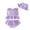 Purple Polka Dot, variant on BemeyourBBs Toddler Baby Girl Swimsuit Infant Bathing Suit 3 Pieces Heart Dot Plaid Cow Skin Swimsuits Bow Tank Top with Ruffle Shorts Set Sun Hat Swimwear Summer Beach Wear