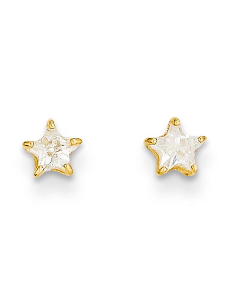 925 Sterling Silver 4mm Star Stars Kids Girls Women Stud Earrings Jewellery 
