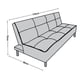 thumbnail image 5 of Sofa Cama Reclinable El Bazar Store Milo Terciopelo Gris Oxford , Futon 3 posiciones, Sala, 5 of 5