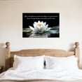 thumbnail image 2 of ZHONGYUTONG White Lotus Flower Wall Art Lotus Motivational Quotes Zen Decor for Bathroom Yoga Office Flower on Water Pictures Spa Canvas Prints Framed (16.00" x 24.00"), 2 of 5