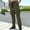 Army Green, variant on SYMOID Men's Cargo Pants Yellow Size L - 100% Polyester, Elastic Waist with Drawstring, Multiple Pockets, Relaxed Straight Leg, Reinforced Knees for Casual/Outdoor Wear