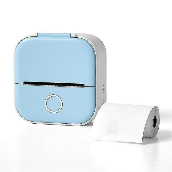 Mini Pocket Printer Portable Bluetooth-compatible Thermal Printer Inkless Sticker Printer Blue