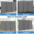 thumbnail image 6 of Karl home Room Divider, 3 Panel Folding Partition Privacy Screens, Portable Freestanding Polyester Wall Divider for Office,Room,Restaurant Separation, 102" W X 71" H (Grey), 6 of 14