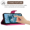 thumbnail image 3 of for Google Pixel 9a Wallet Case, Elegant Card Holder Cash Slot PU Leather Kickstand Wrist Strap Shockproof Protective Flip Women Girls Case Cover for Google Pixel 9a, Rose, 3 of 7