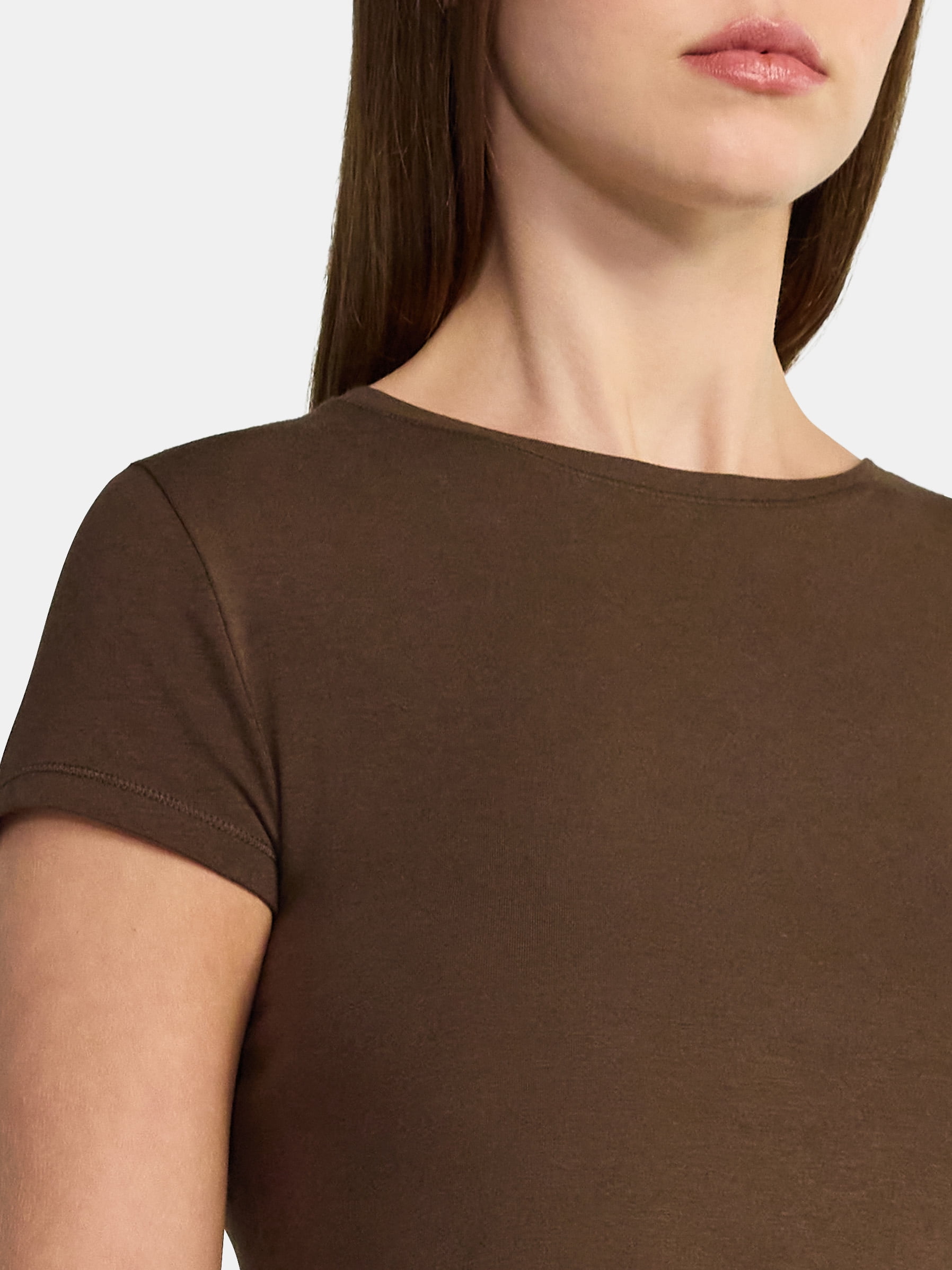 No Boundaries Crew Neck Tee with Short Sleeves, 1 or 3-Pack, Women’s Sizes XXS-XXL