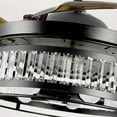 thumbnail image 4 of KPIBEST Industrial Ceiling Fan 42" Ceiling Fan with Retractable Blades, Vintage Acrylic Chandelier Fan Light Fixtures, 4 of 9
