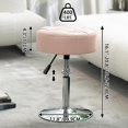 thumbnail image 2 of Adjustable Pink Vanity Stool, Swivel Vanity Chair for Makeup Room, Small Stool Chair for Vanity Bathroom Living Room, Round Ottoman Makeup Chair, PU Leather, 2 of 15