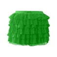 thumbnail image 4 of NINGMENG Skirts For Women Summer Solid Color Ruffle Lace Elastic Waist Bow Front Micro Mini Skirt Streetwear,Green,M, 4 of 4