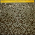 thumbnail image 3 of Fabric Mart Direct Olive Burnout Velvet Fabric By The Yard, 54 inches or 137 cm width, 11 Continuous Yards Green Velvet Fabric, Damask, Upholstery Clothing Wholesale Fabric, Window Treatment, 3 of 8